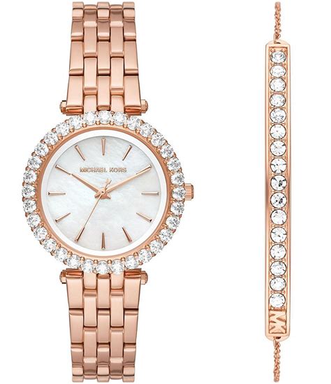 michael kors darci women's three hand wrist watch|darci rose gold tone watch.